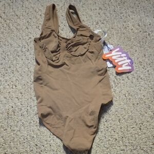 YITTY Nearly Naked Shaping Tan Thong Bodysuit NWT M/L